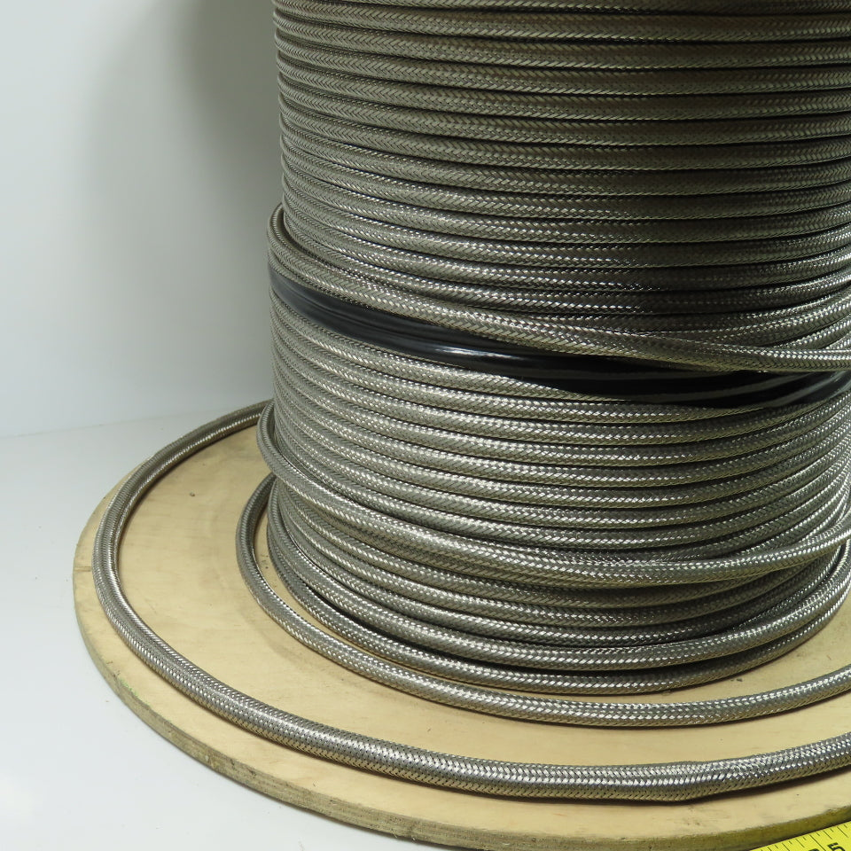 E118830 AWM 2919 Braided Stainless 18 AWG 3 Pairs Shielded Computer Wire 600'