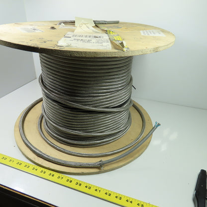 E118830 AWM 2919 Braided Stainless 18 AWG 3 Pairs Shielded Computer Wire 600'