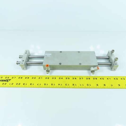 SMC Dual Rod Guided Pneumatic Cylinder 24mm Bore 146mm Stroke 14mm Rod 145PSI