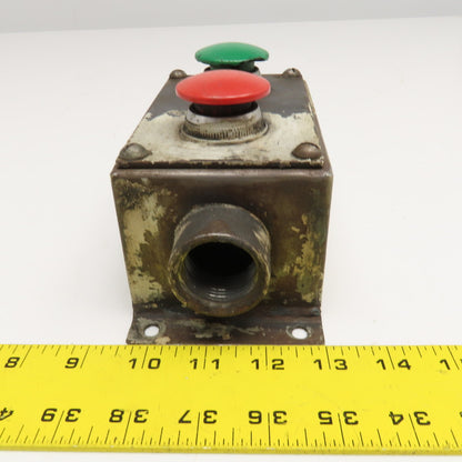 Allen Bradley 800T-D6 600V Push Button Start Stop Operator Box