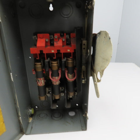 Cutler Hammer DH362FGK 60A 600V 3P 50HP Max Fusible Type 1 Safety Disconnect