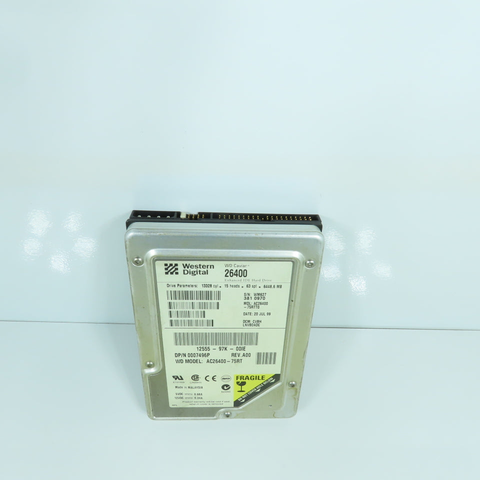 Western Digital AC26400-75RT Caviar 26400 Enhanced IDE Hard Drive Rev .A00