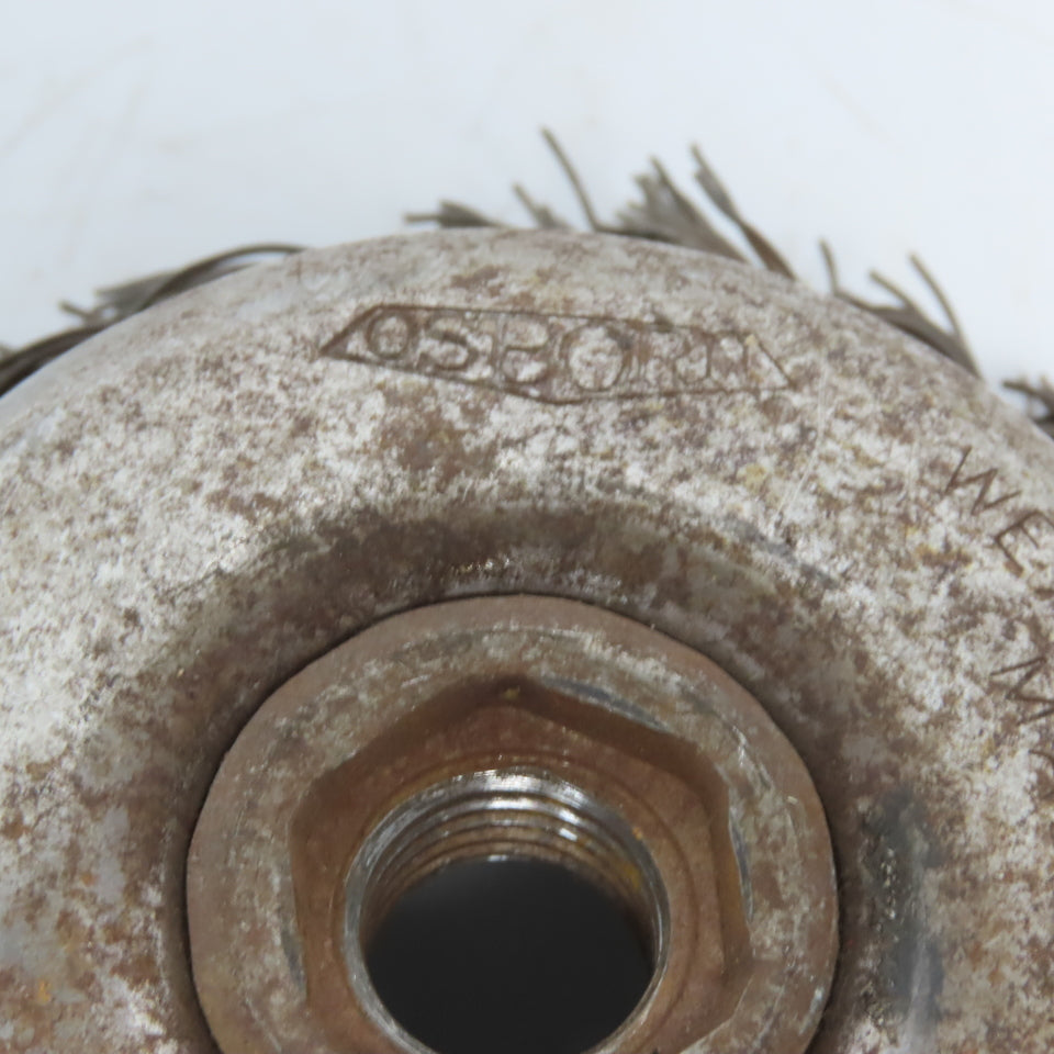 Osborn 4-1/2" Twisted Wire Cup Brush 5/8-11 Thread