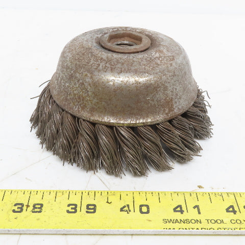 Osborn 4-1/2" Twisted Wire Cup Brush 5/8-11 Thread