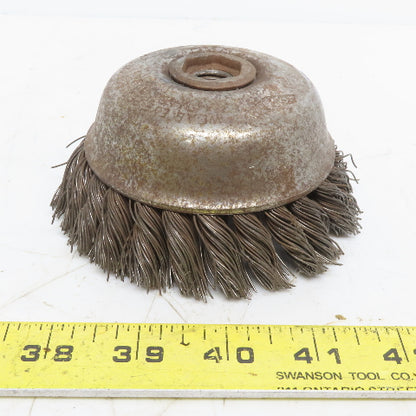 Osborn 4-1/2" Twisted Wire Cup Brush 5/8-11 Thread