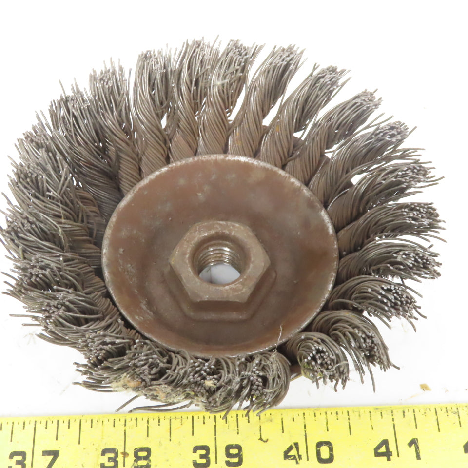 Osborn 4-1/2" Twisted Wire Cup Brush 5/8-11 Thread
