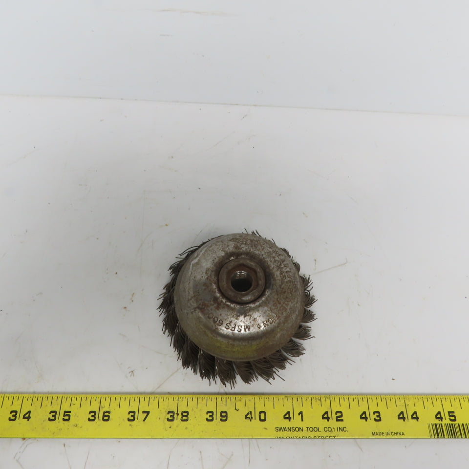 Osborn 4-1/2" Twisted Wire Cup Brush 5/8-11 Thread