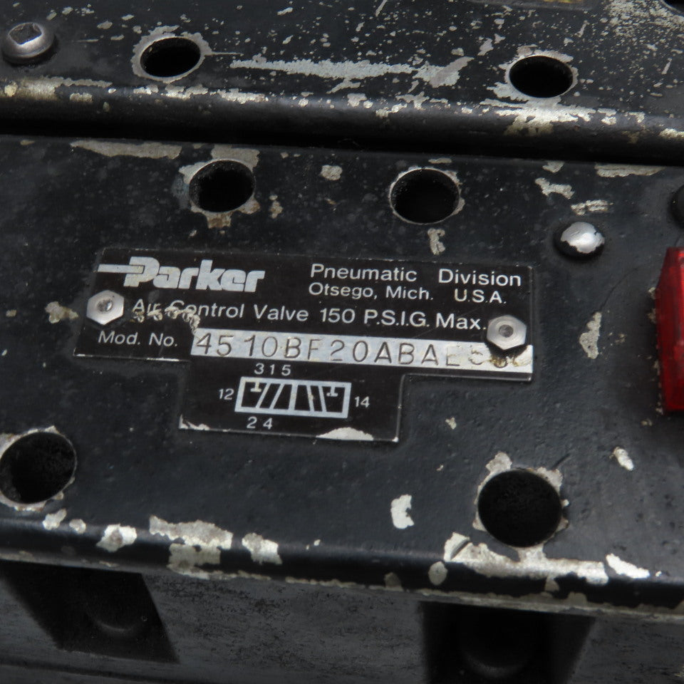 Parker 4510BF20ABAE 2 Position Pneumatic Directional Valve Manifold