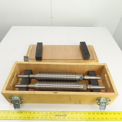 2-3/4"OD Industrial Pressure Slitter Cutter Roller 1" Shaft 22-1/2" OAL Lot Of 2