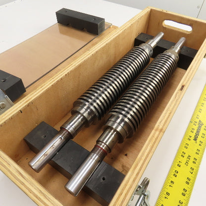 2-3/4"OD Industrial Pressure Slitter Cutter Roller 1" Shaft 22-1/2" OAL Lot Of 2