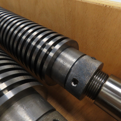 2-3/4"OD Industrial Pressure Slitter Cutter Roller 1" Shaft 22-1/2" OAL Lot Of 2