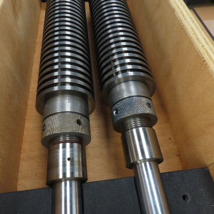 2-3/4"OD Industrial Pressure Slitter Cutter Roller 1" Shaft 22-1/2" OAL Lot Of 2