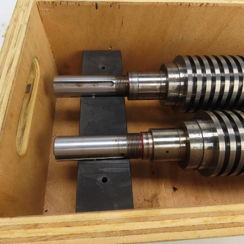 2-3/4"OD Industrial Pressure Slitter Cutter Roller 1" Shaft 22-1/2" OAL Lot Of 2