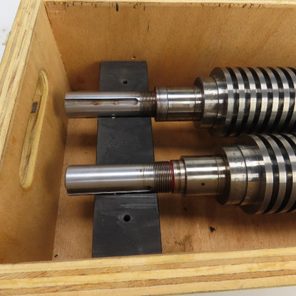 2-3/4"OD Industrial Pressure Slitter Cutter Roller 1" Shaft 22-1/2" OAL Lot Of 2
