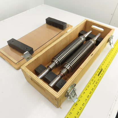 2-3/4"OD Industrial Pressure Slitter Cutter Roller 1" Shaft 22-1/2" OAL Lot Of 2