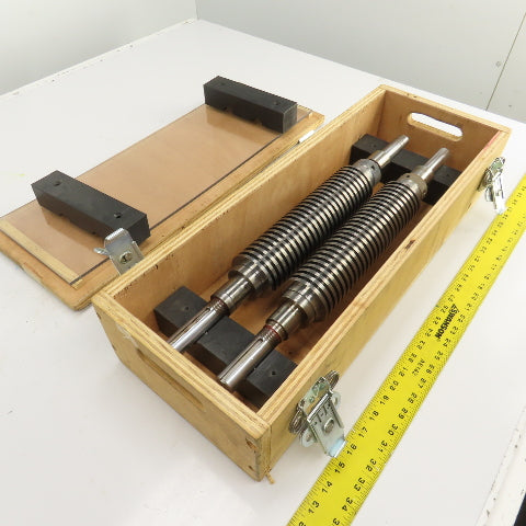 2-3/4"OD Industrial Pressure Slitter Cutter Roller 1" Shaft 22-1/2" OAL Lot Of 2