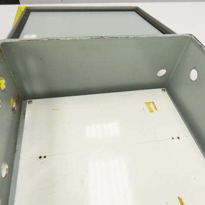 14" x 12" x 6" Wall Mount Steel Electrical Enclosure W/Backplate & Hinged Door