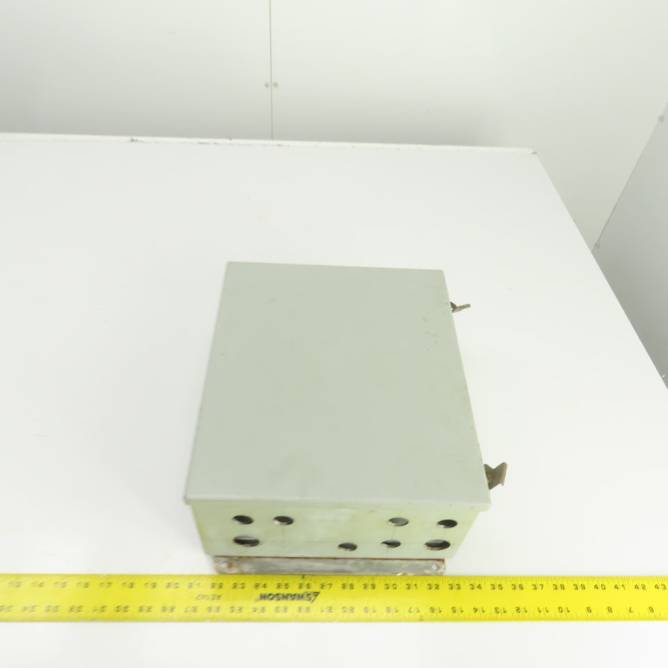 14" x 12" x 6" Wall Mount Steel Electrical Enclosure W/Backplate & Hinged Door