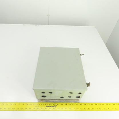 14" x 12" x 6" Wall Mount Steel Electrical Enclosure W/Backplate & Hinged Door