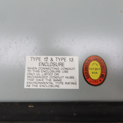 14" x 12" x 6" Wall Mount Steel Electrical Enclosure W/Backplate & Hinged Door