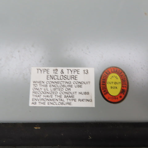 14" x 12" x 6" Wall Mount Steel Electrical Enclosure W/Backplate & Hinged Door