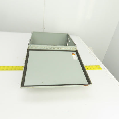 14" x 12" x 6" Wall Mount Steel Electrical Enclosure W/Backplate & Hinged Door