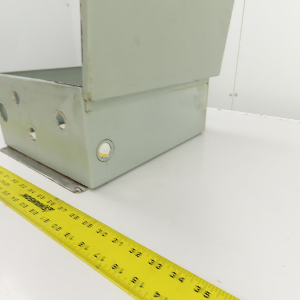 14" x 12" x 6" Wall Mount Steel Electrical Enclosure W/Backplate & Hinged Door