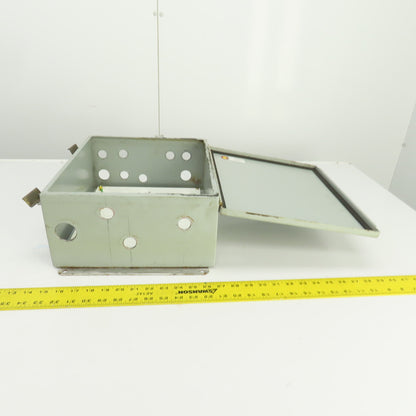 14" x 12" x 6" Wall Mount Steel Electrical Enclosure W/Backplate & Hinged Door
