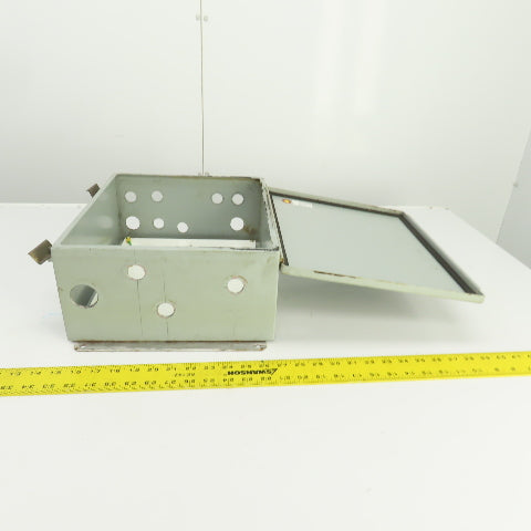 14" x 12" x 6" Wall Mount Steel Electrical Enclosure W/Backplate & Hinged Door