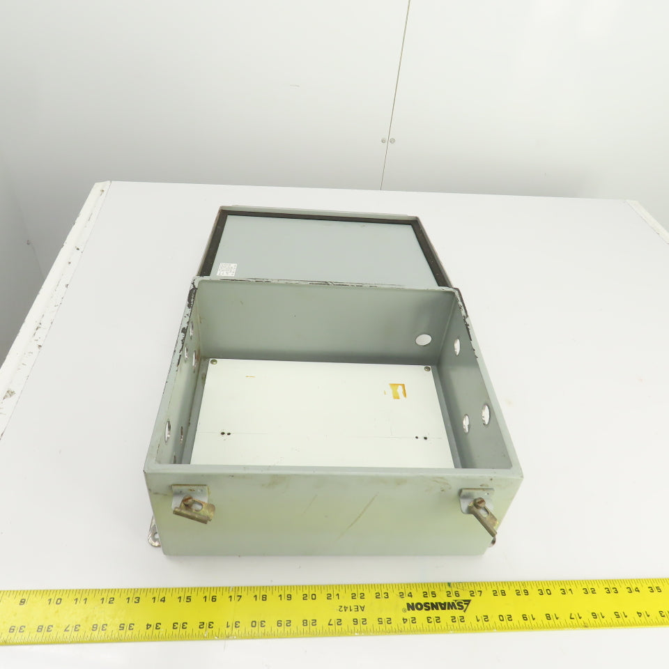14" x 12" x 6" Wall Mount Steel Electrical Enclosure W/Backplate & Hinged Door