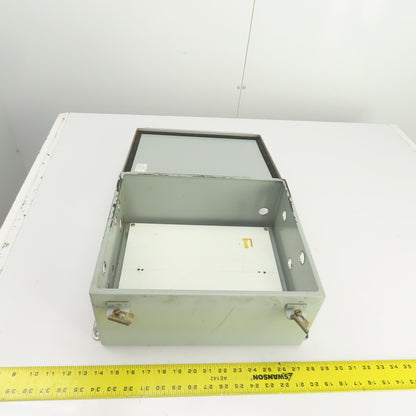 14" x 12" x 6" Wall Mount Steel Electrical Enclosure W/Backplate & Hinged Door