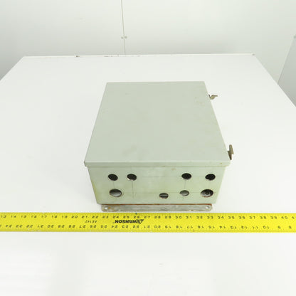 14" x 12" x 6" Wall Mount Steel Electrical Enclosure W/Backplate & Hinged Door