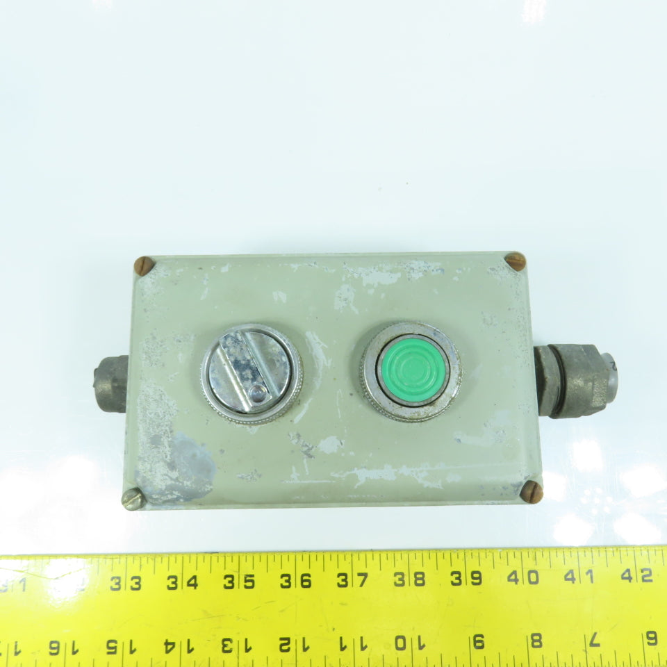 Westinghouse PB1ED2 2-Button Electrical Enclosure W/ 600V Switch & Button
