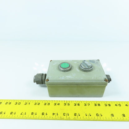 Westinghouse PB1ED2 2-Button Electrical Enclosure W/ 600V Switch & Button