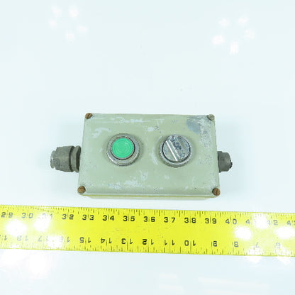 Westinghouse PB1ED2 2-Button Electrical Enclosure W/ 600V Switch & Button