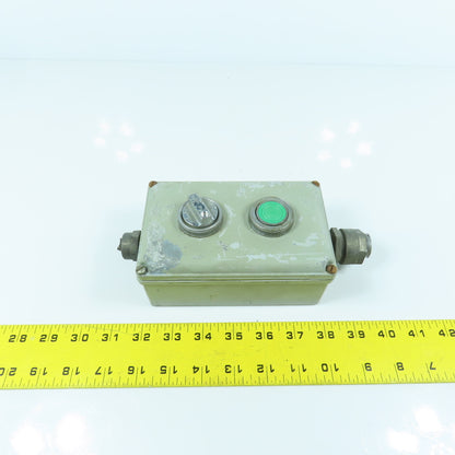 Westinghouse PB1ED2 2-Button Electrical Enclosure W/ 600V Switch & Button