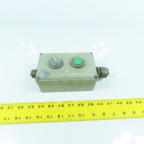 Westinghouse PB1ED2 2-Button Electrical Enclosure W/ 600V Switch & Button