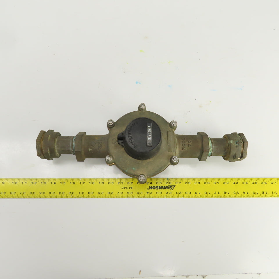 BadgeMeter RCDL70 Water Flow Displacement Meter 1" Bronze