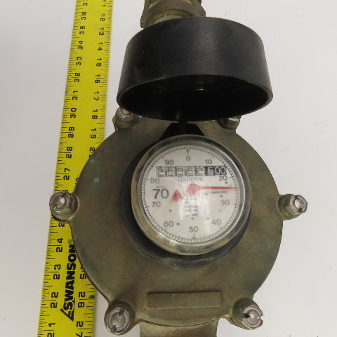 BadgeMeter RCDL70 Water Flow Displacement Meter 1" Bronze