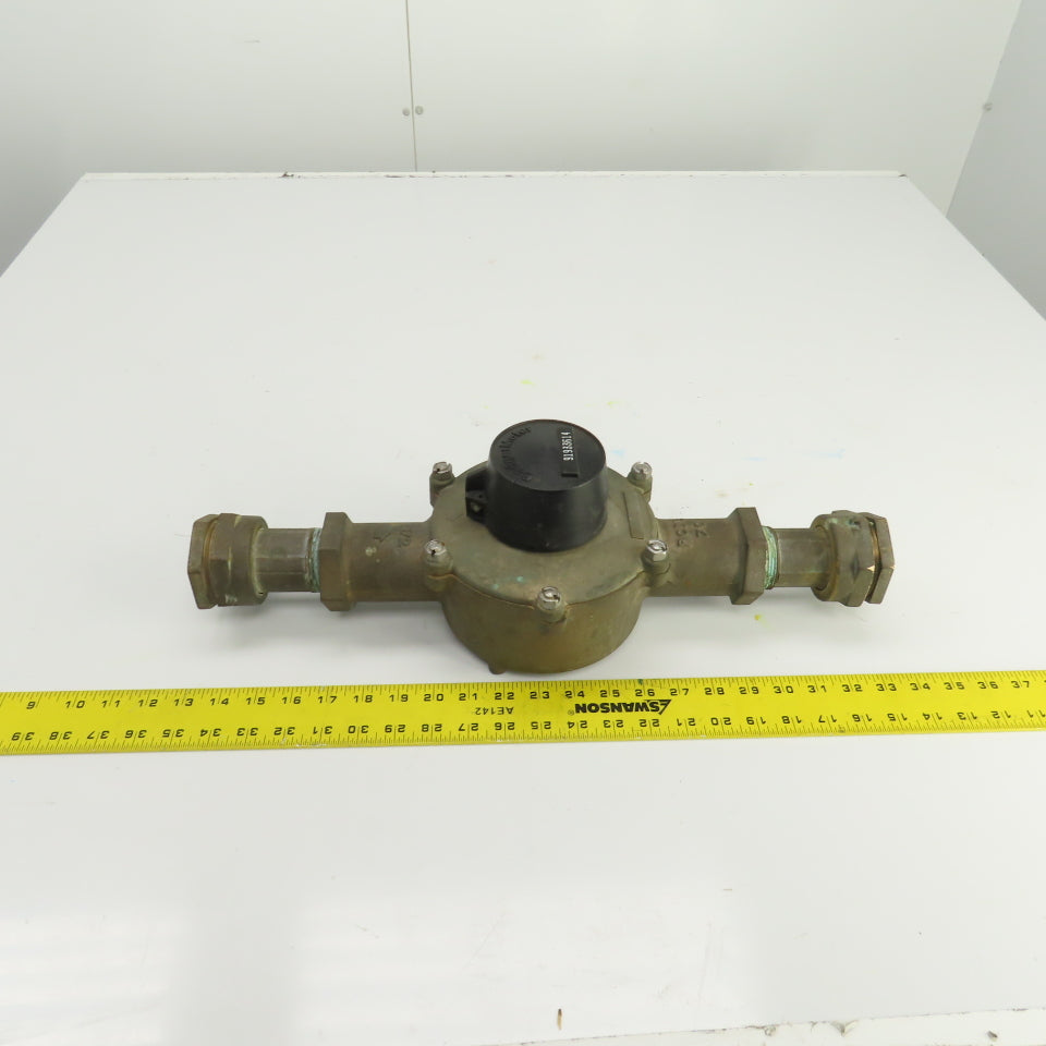BadgeMeter RCDL70 Water Flow Displacement Meter 1" Bronze