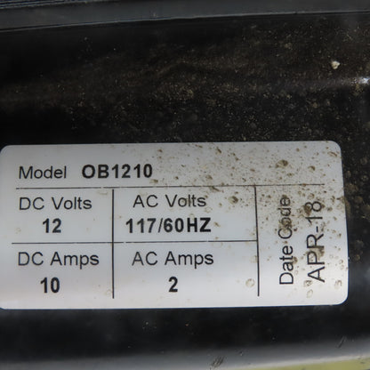 Quick Charge OB1210 On Board Battery Charger Input 117V 2 A Output 12VDC 10A