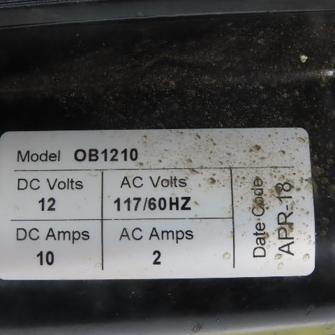 Quick Charge OB1210 On Board Battery Charger Input 117V 2 A Output 12VDC 10A