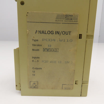 Saia PCD4.W110 Analog Input Output Module 24VDC