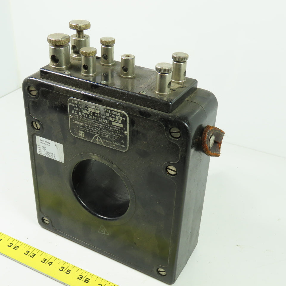 Instrument Model 327 Portable Current Transformer Freq25-500 Line Volts2500 25VA