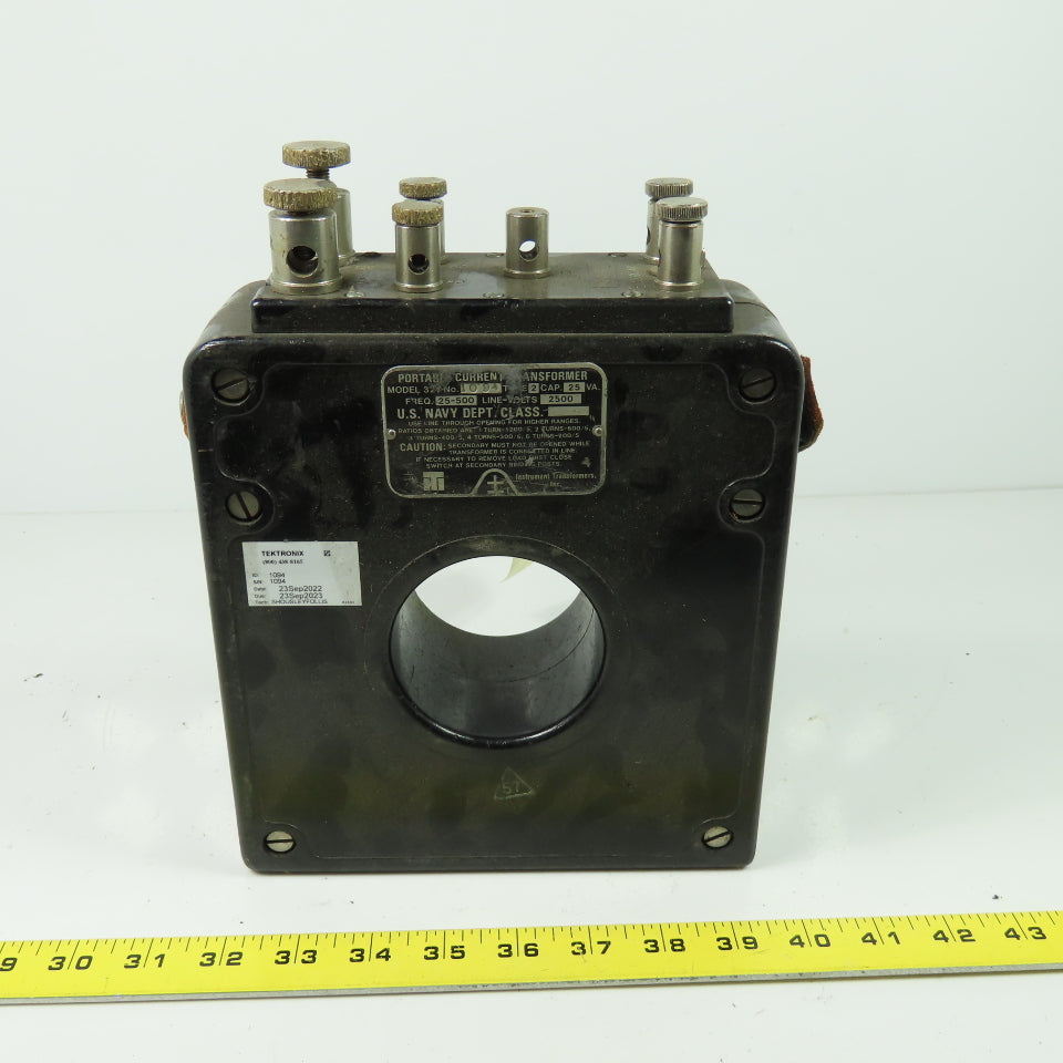 Instrument Model 327 Portable Current Transformer Freq25-500 Line Volts2500 25VA