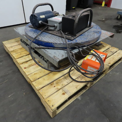 36" Round Turntable Lazy Susan Lift Table Tested @ 2000Lbs. 230V 3Ph 9"-34" Lift