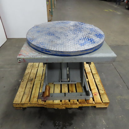 36" Round Turntable Lazy Susan Lift Table Tested @ 2000Lbs. 230V 3Ph 9"-34" Lift