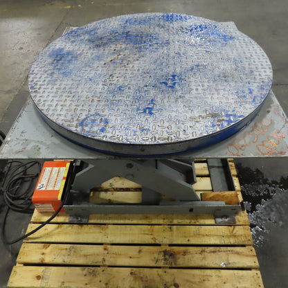 36" Round Turntable Lazy Susan Lift Table Tested @ 2000Lbs. 230V 3Ph 9"-34" Lift