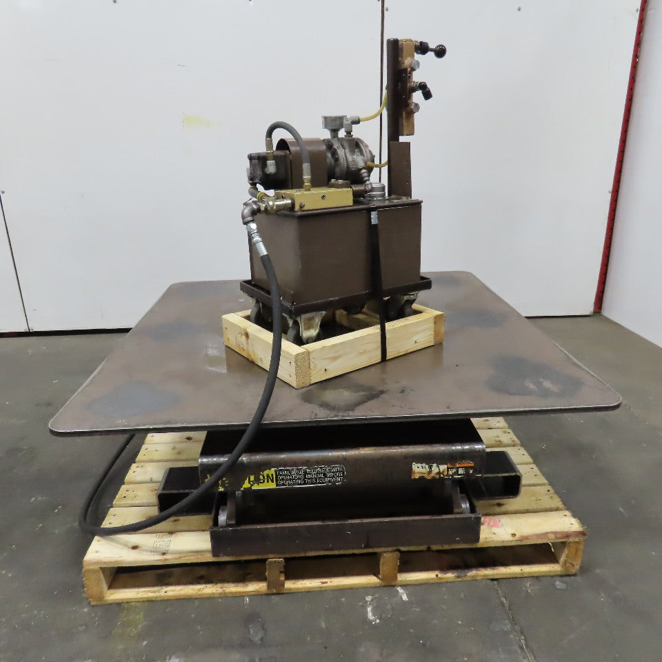 Autoquip 36S60 6000Lbs. 48" x 48" Air Powered Rotating Lift Table 9"-45" Lift