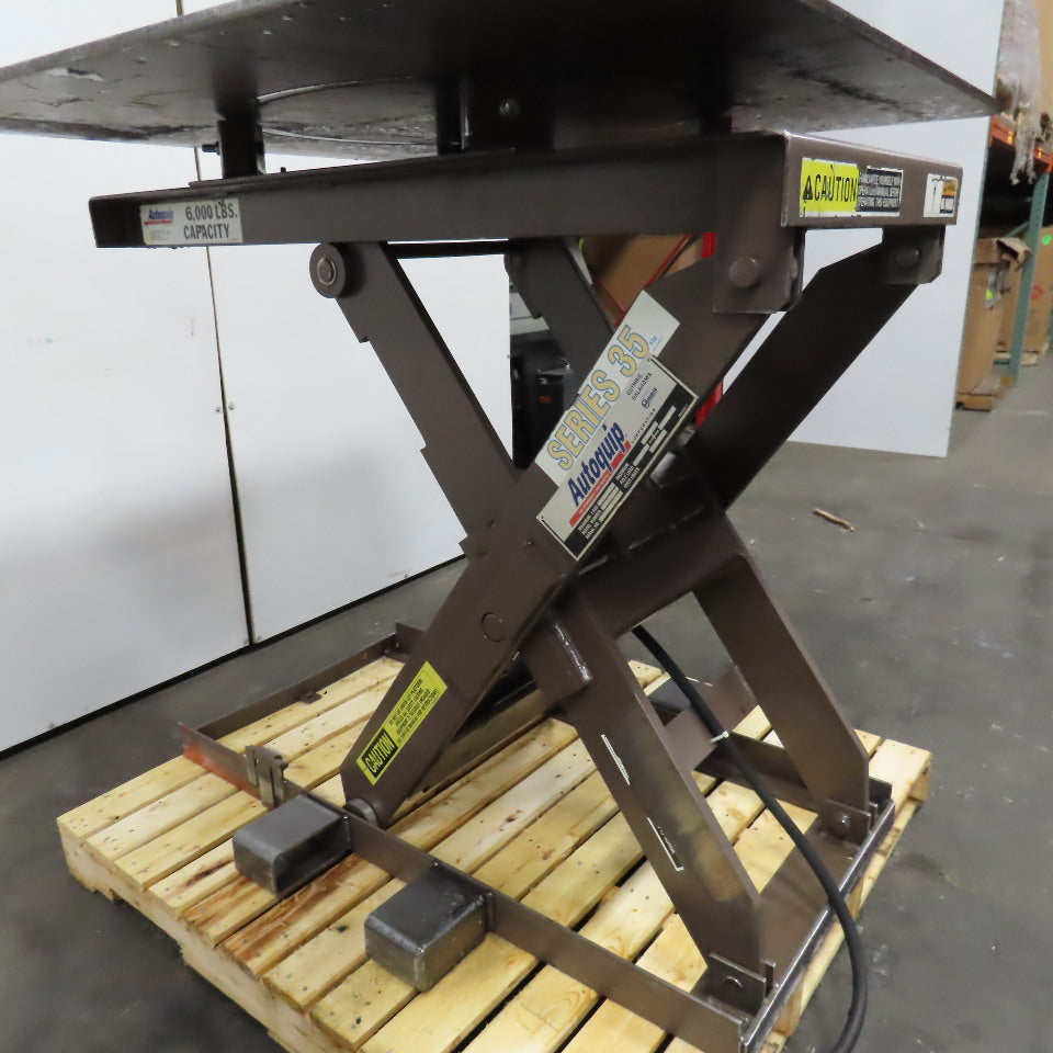 Autoquip 36S60 6000Lbs. 48" x 48" Air Powered Rotating Lift Table 10"-46" Lift